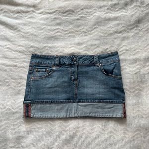 Dickies Blue Denim Mini Skirt